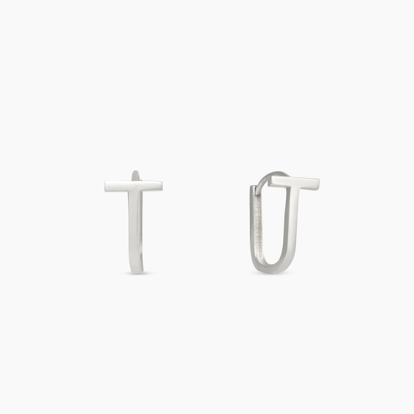 Tyler 18k white Gold Huggie Earrings