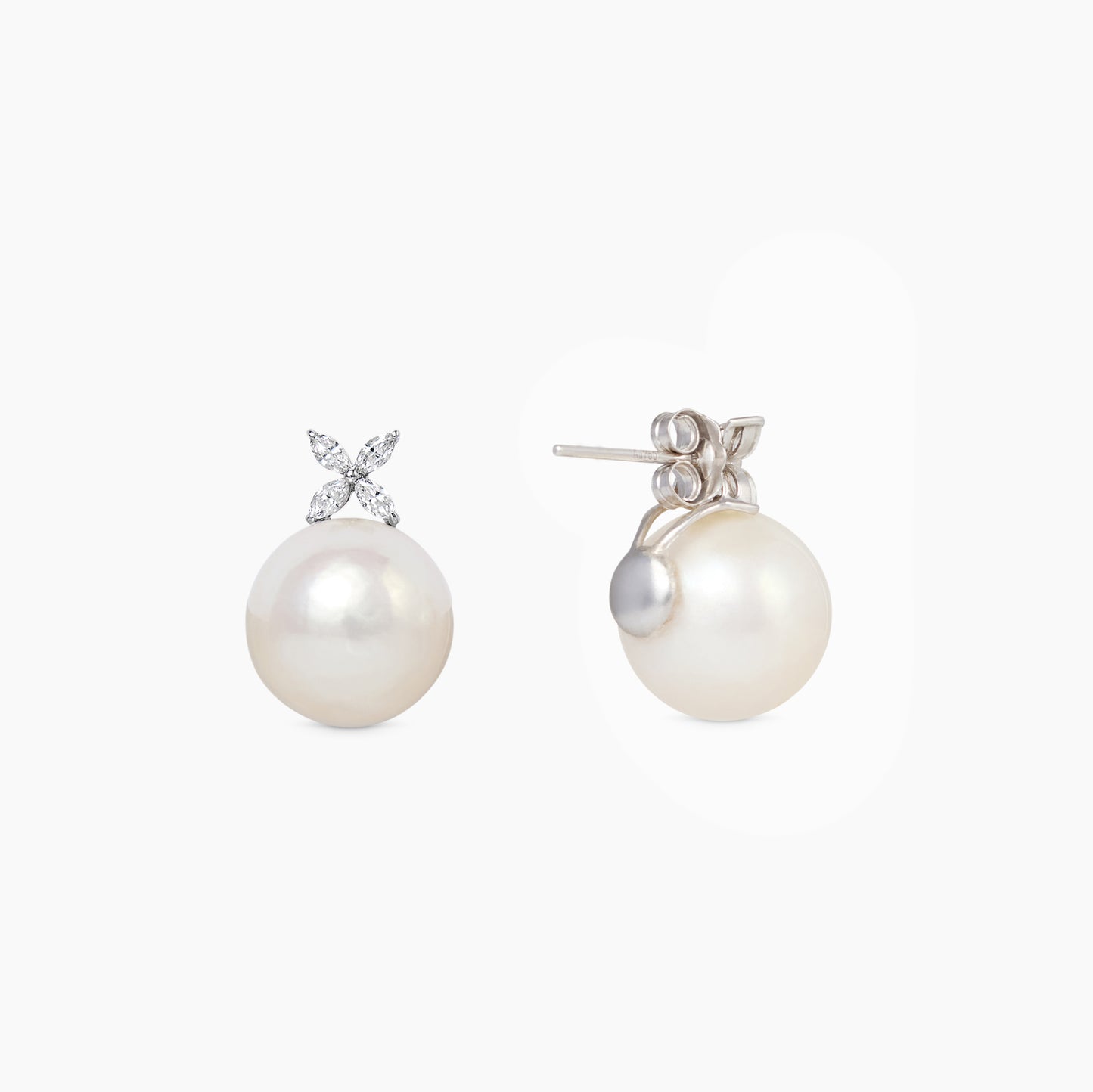 diamond flower cluster earrings