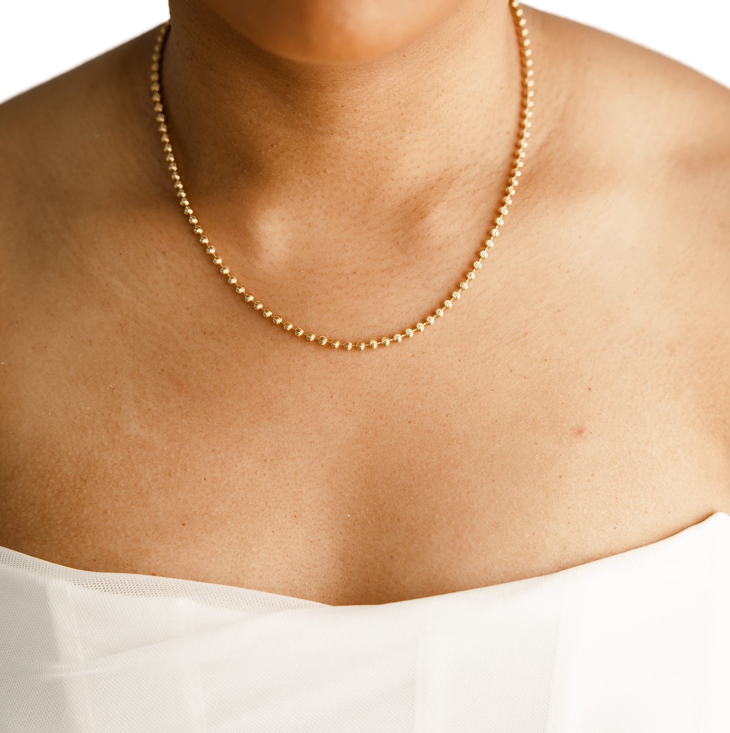 22K Piper Peppercorn Gold Necklace