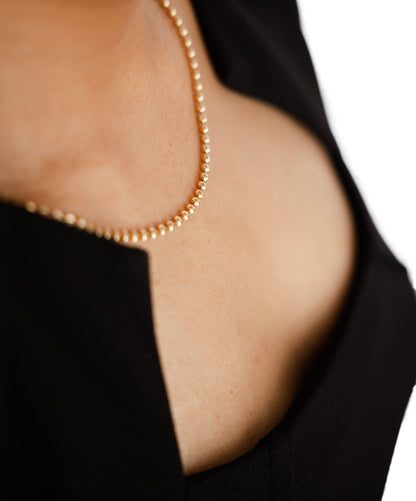 Luxury 18K Gold Necklace – Piper Peppercorn Style