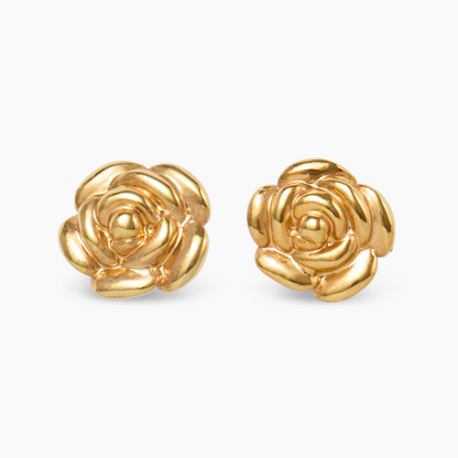 Petite Camellia Flower Earrings