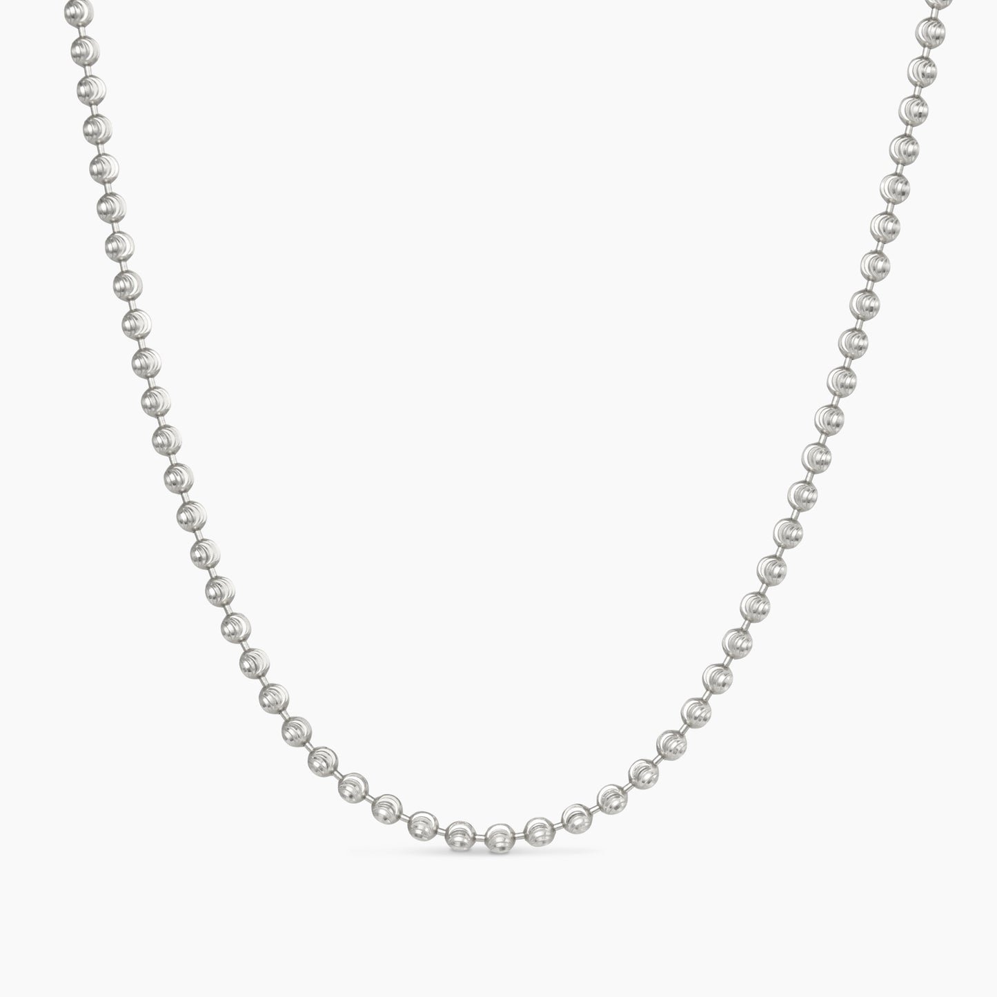 Piper Peppercorn white Gold Necklace - 18K Solid Gold