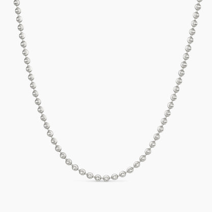 Piper Peppercorn white Gold Necklace - 18K Solid Gold