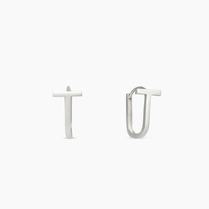 Tyler 18k white Gold Huggie Earrings