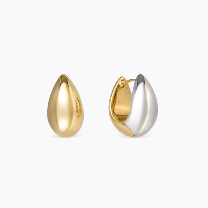 teardrop huggie earrings silver

